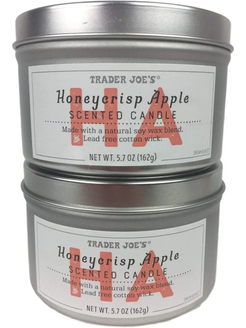Honeycrisp Apple Scented Candle Bundle - Cozy Home Fragrance Set, 2 Pack